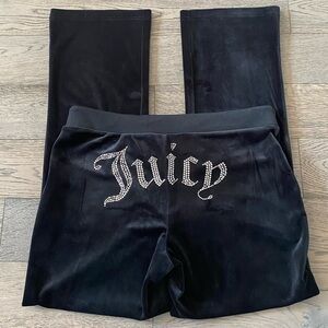 Juicy Couture Classic Velour Rhinestone Juicy Sweatpants